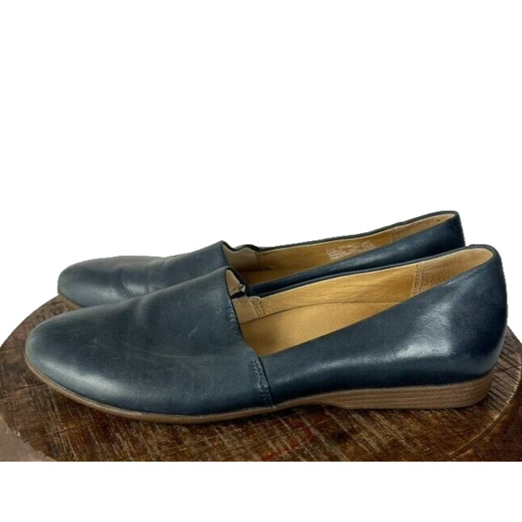 Dansko Shoes Womens 10 Larisa Navy Leather Loafers Lined Lightweight Cushioned - Picture 2 of 12
